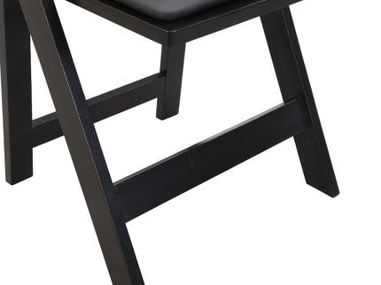 Solid Wood Upholstered Folding Chair Set, Dining Room (Set of 4)