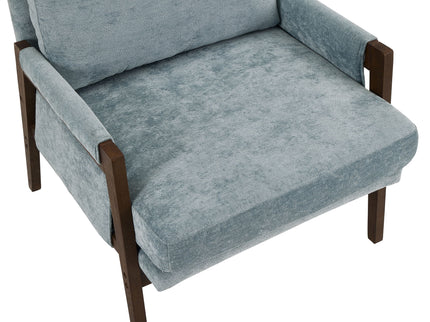 Kelly - Mid-Century Modern Velvet Accent Armchair - Blue