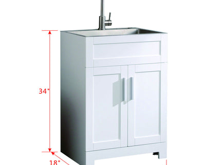 Paint Free Laundry Tub Cabinet With Stainless Steel Combo (Update)