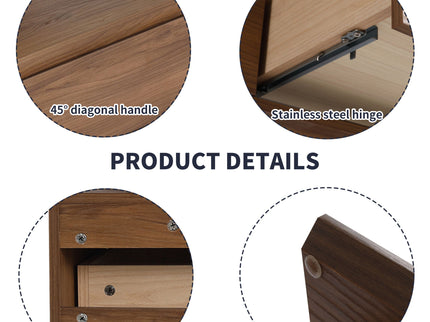 Modern Minimalist Bathroom Cabinet With Soft Close Drawers And Floating Mounting Design