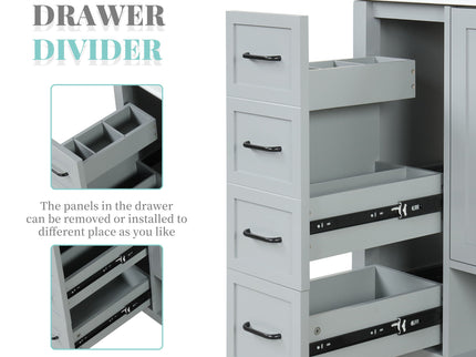 Modern Bathroom Vanity With Sink Top, 2 Doors And 2 Drawers