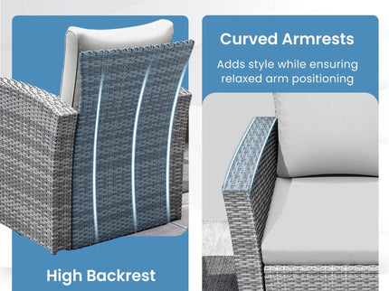 Modern Patio Set With Table And Cushions