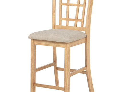 Davis - Counter Height Dining Chair Linen (Set of 2) - Light Oak
