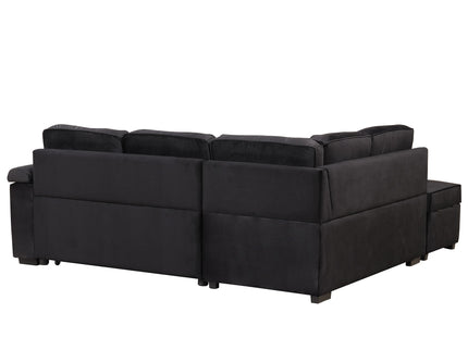 Sleeper Sofa Bed, 2 In 1 Pull Out Sofa Bed L Shape Couch With Storage Ottoman For Living Room, Bedroom Couch And Small Apartment