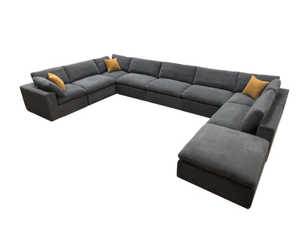 Custom Configuration Modular Sectional & Toss Pillows