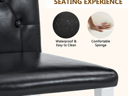 Dining Chairs With Ergonomic Buckle Backrest For Home