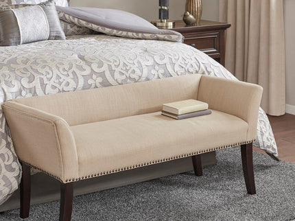 Elegant Design Bench Upholstery, Solid Wood Frame