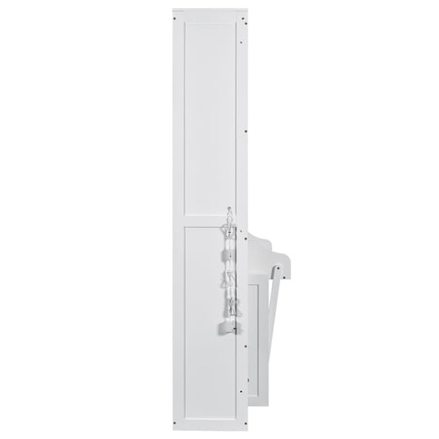 French Style Murphy Platform Bed With Shelf, Side Cabinets, Drawers And LED