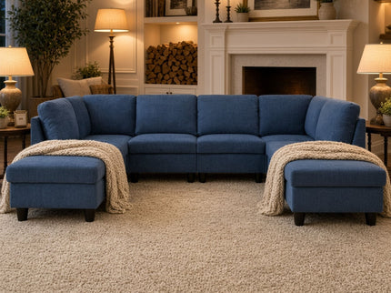8 Piece Modular U - Shape Sectional Sofa