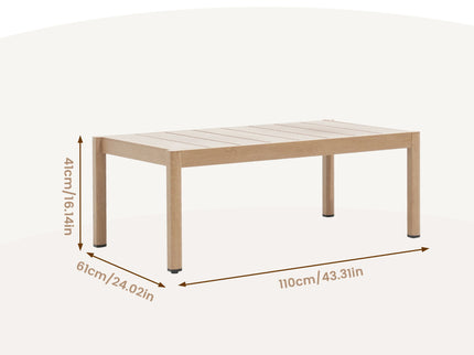 Outdoor Coffee Table - Beige Brown