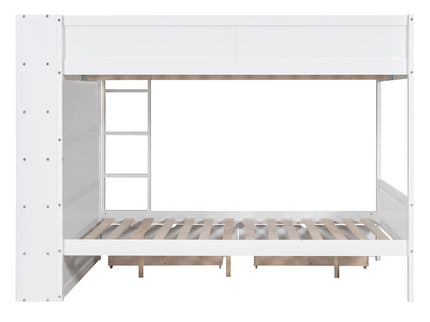 Bunk Bed With 2 Drawers And Multi Layer Cabinet
