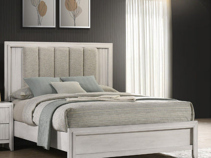 Plush Upholstered Headboard Framed Bed