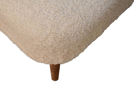 Square Footstool - Cream