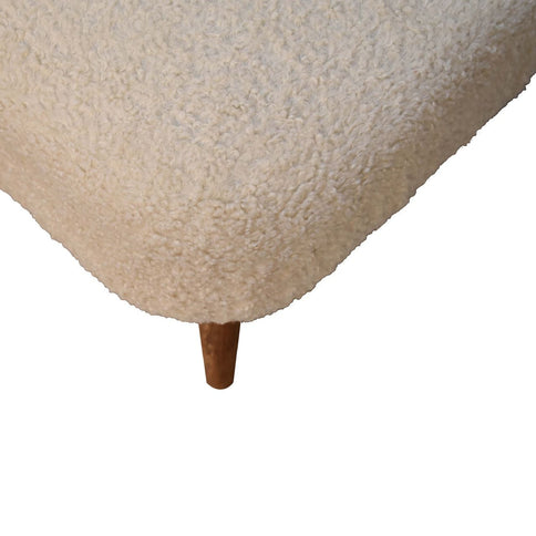 Square Footstool - Cream