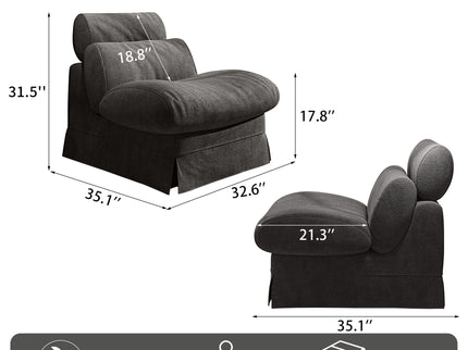 Accent Chair, Soft Medium Firm Upholstery For Living Room