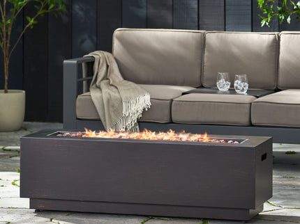 Modern Rectangular Iron Fire Pit 50, 000 Btu