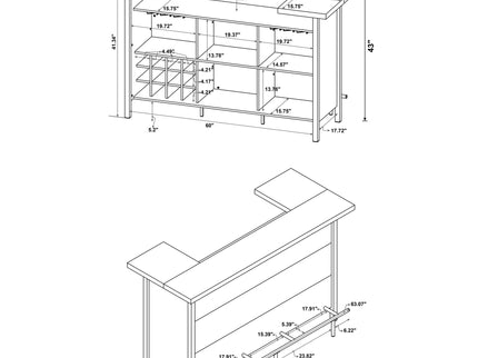 Lampton - Freestanding Home Bar - Oak