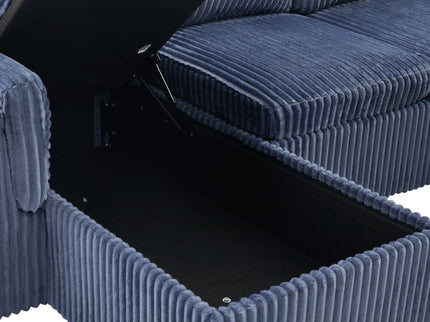 Convertible U-Shaped Sectional Sofa Bed With USB Ports And Storage