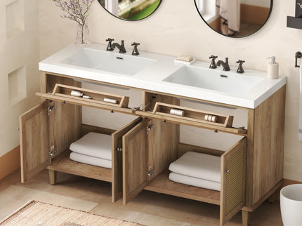 Bathroom Vanity With Double Sink, Large Storage Space