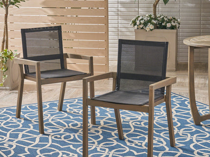Belfast - Dining Chair With Acacia Wood Frame And Seating (Set of 2)