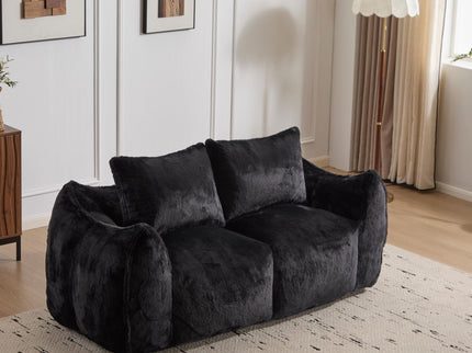 Giant Bean Bag Couch, Ultra Soft Fluffy Loveseat For Living Room