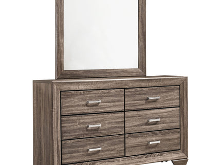 Holmgren - 6 Drawer Dresser With Mirror - Taupe