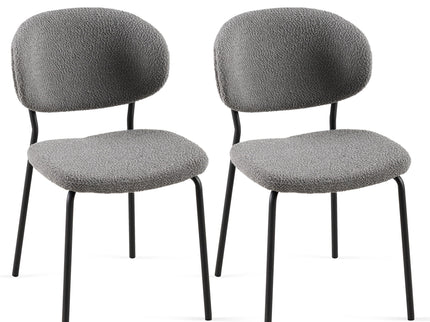 Boucle Dining Chairs, Dining Chairs With Metal Legs For Dining Room, Kitchen, Living Room