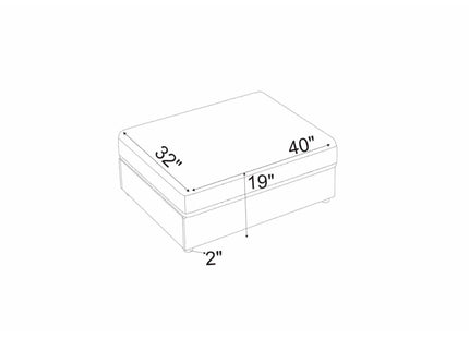 Upholstered Rectangle Ottoman