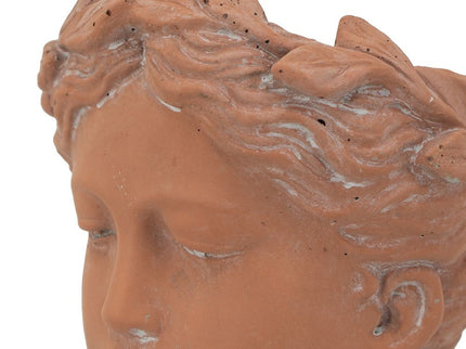 D6X9" Visage Head Bust Planter - Brown