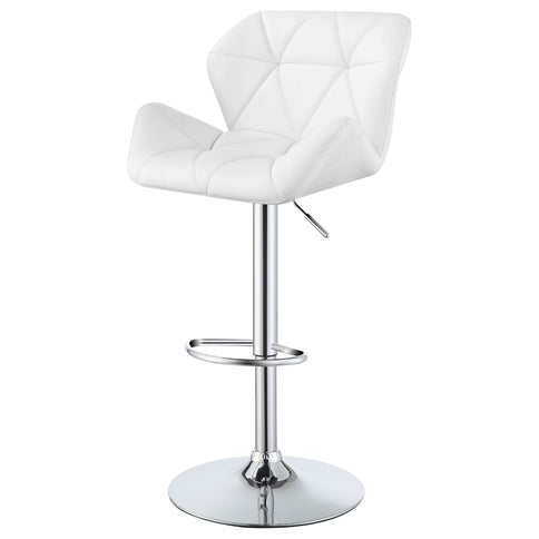 Kerwin - Upholstered Adjustable Bar Stool (Set of 2) - White
