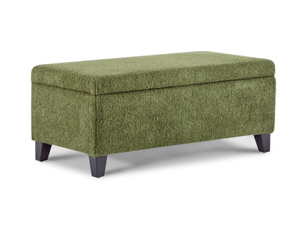 Storage Ottoman With Flip Top Lid - Retro Green