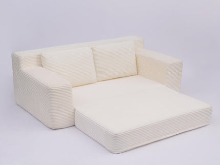 Comfortable Deep Seat Loveseat Sofa Bed, Reversible Cushion With Pillows