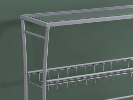 Accent Console Table For Entryway, Contemporary & Modern - Silver