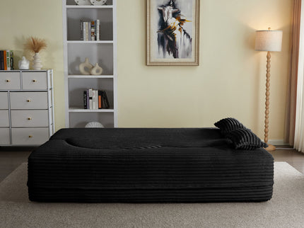 Floor Convertible Sleeper Sofa Bed With 2 Pillows