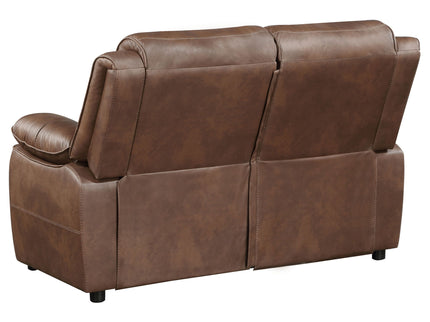 Worthington - Padded Arm Loveseat - Dark Brown