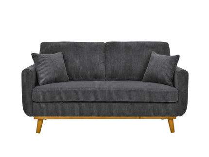 Upholstered Loveseat With Arms And Pillows