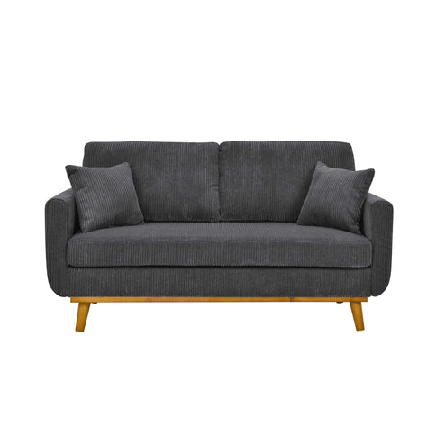 Upholstered Loveseat With Arms And Pillows