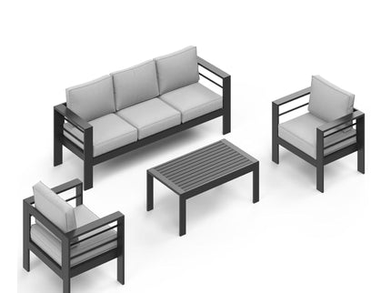 Outdoor Patio Set, All-Weather With Thick Cushions