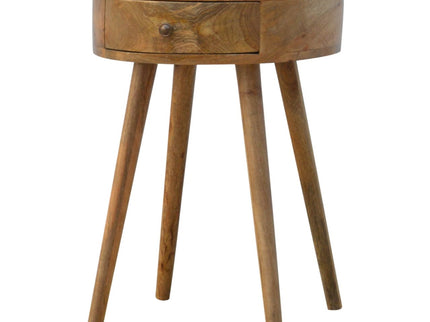 Nordic Chestnut Circular Nightstand