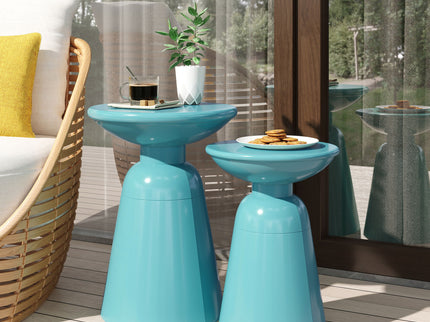 Serenita - Outdoor Side Tables With Flared Design (Set of 2)