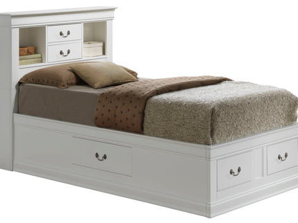 Traditional Style Bookcase Storage Bed