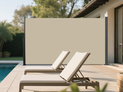 Retractable Side Awning, Waterproof And UV Resistant, Privacy Screen For Patio