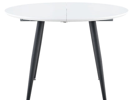 Pull Out Dining Table, Round Design - White