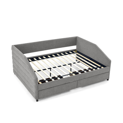 Elegant Daybed With Trundle Upholstered Tufted Sofa Bed