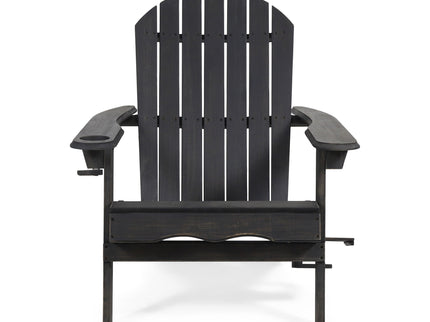 Zenithia - Outdoor Foldable Adirondack Chair With 2 Cup Holders