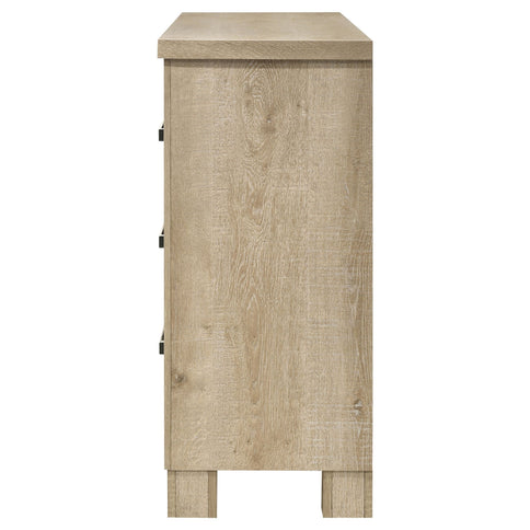 Sansome - 6 Drawer Bedroom Dresser With Pulls - Oak