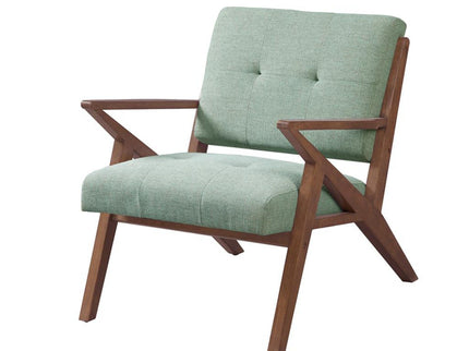 Lounge Chair With Tufted Upholstery And Solid Frame