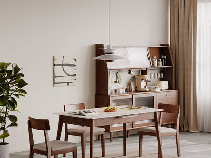 Round Corner Diagonal Leg Telescopic Table For 6 - 8 People To Meet Dining Table