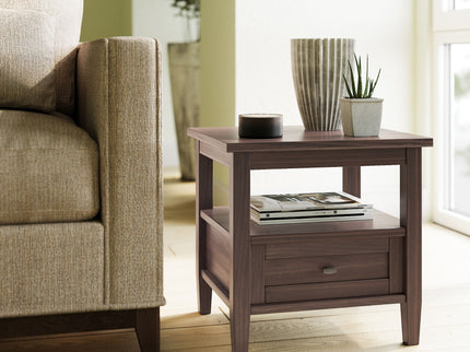 Warm Shaker - End Table - Warm Walnut Brown