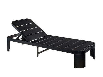 Outdoor Chaise Lounge Set With Side Table, 5 Position Adjustable Patio Recliner
